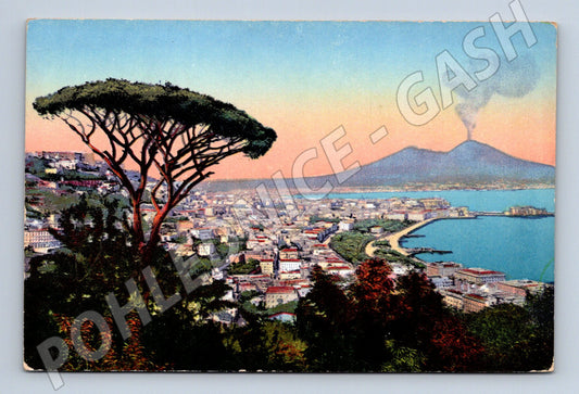 Pohlednice Neapol – panorama s Vesuvem (M15415)