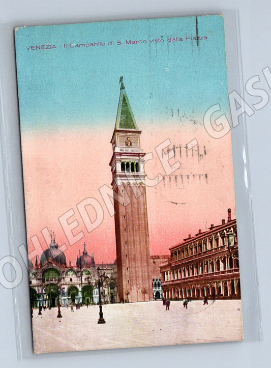 Pohlednice Venezia – Campanile di S. Marco, 1924 (M15422)