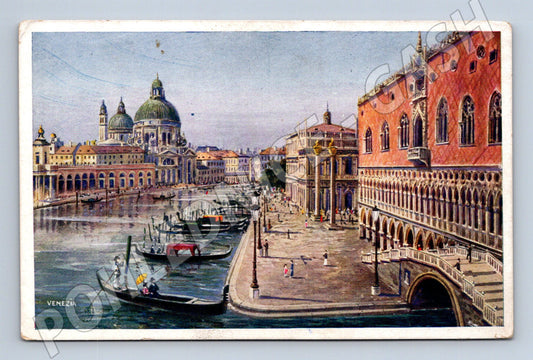 Pohlednice Benátky – Santa Maria della Salute, gondoly (M15428)