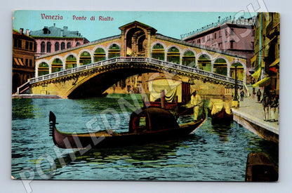 Pohlednice Benátky – Ponte di Rialto, gondola (M15435)