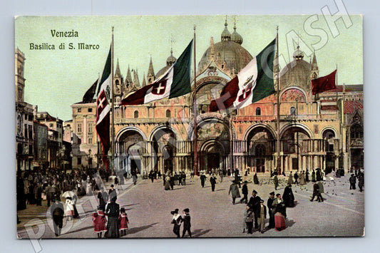 Pohlednice Benátky – bazilika sv. Marka, čistá (M15437)