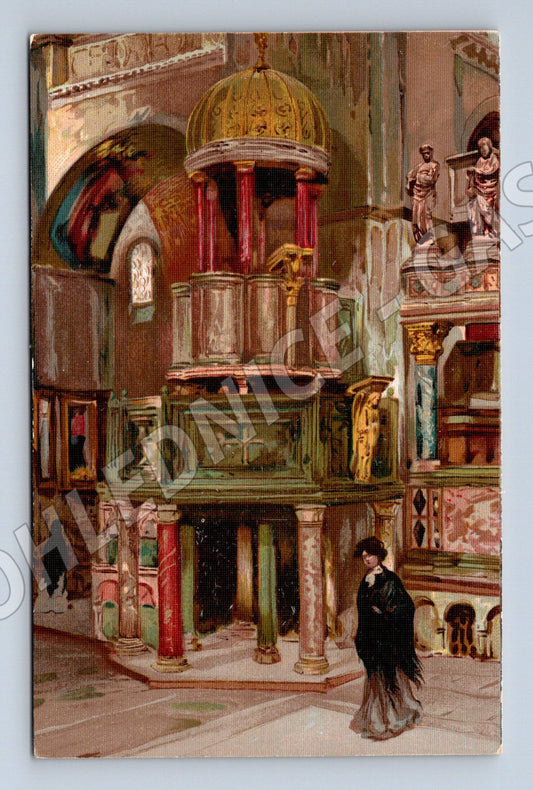 Pohlednice Benátky – interiér baziliky sv. Marka (M15445)