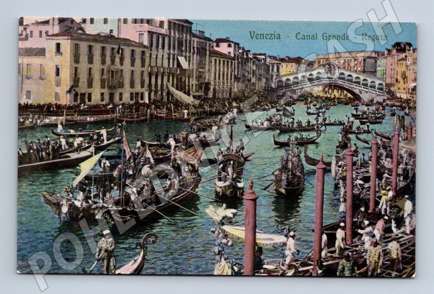 Pohlednice Benátky – Canal Grande, regata, Rialto (M15446)