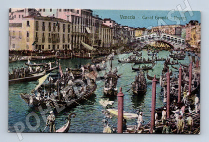 Pohlednice Benátky – Canal Grande, regata, Rialto (M15446)