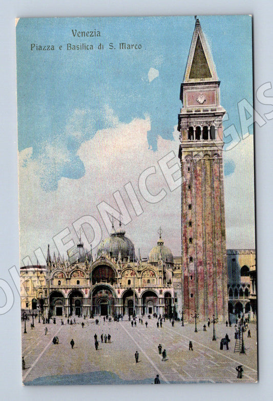 Pohlednice Benátky – Piazza San Marco a bazilika (M15447)