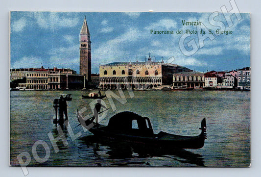 Pohlednice Benátky – panorama Molo (M15449)