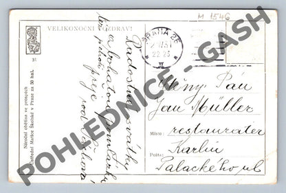 Pohlednice Děti v krojích etnografie 1931 (M1546)