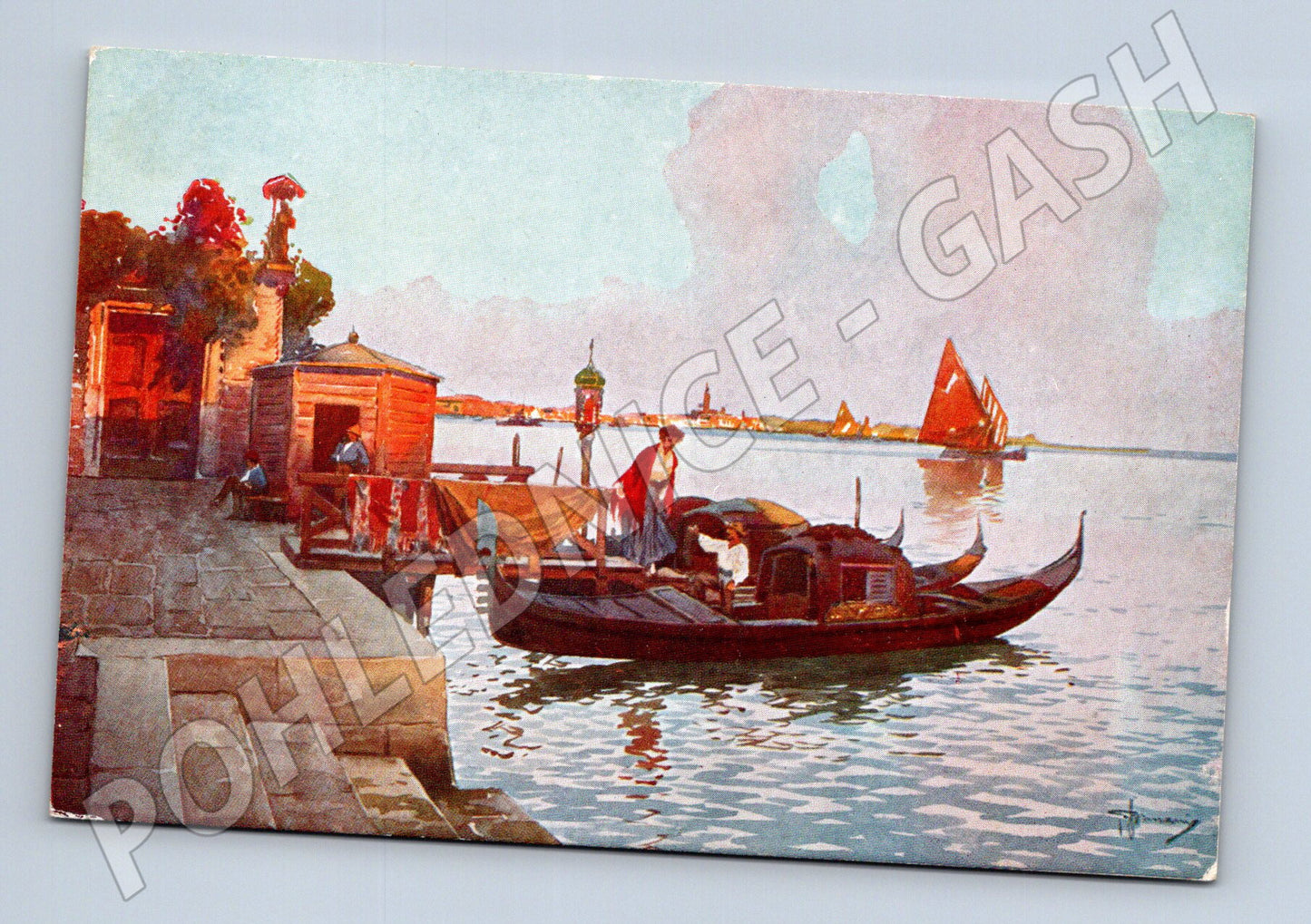 Pohlednice Venezia – Traghetto, gondola a kanál (M15460)