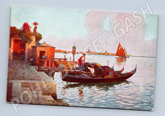 Pohlednice Venezia – Traghetto, gondola a kanál (M15460)