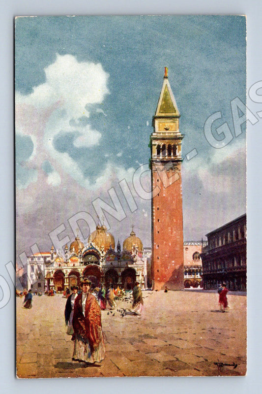 Pohlednice Benátky – San Marco & Campanile, malba (M15464)
