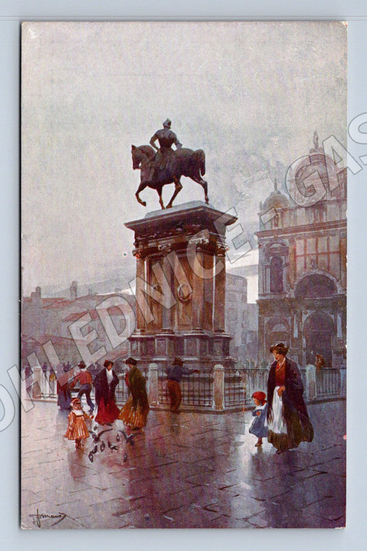 Pohlednice Venezia – Monumento a Colleoni, malba (M15471)
