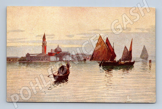 Pohlednice Venezia – Isola S. Giorgio, lodě (M15474)