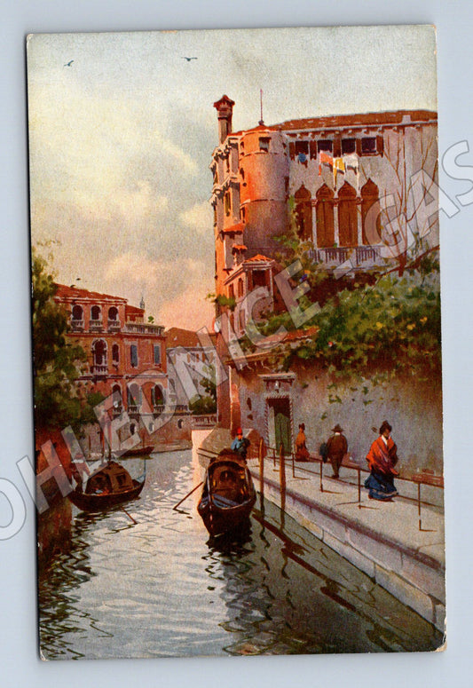Pohlednice Benátky – Rio Maravegie, malba A. Scrocchi (M15476)