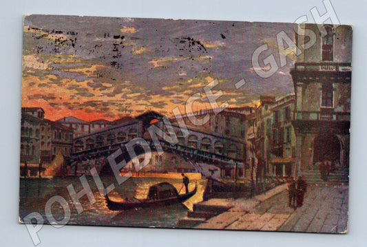 Pohlednice Benátky – Rialto, zaslaná 1924 (M15485)