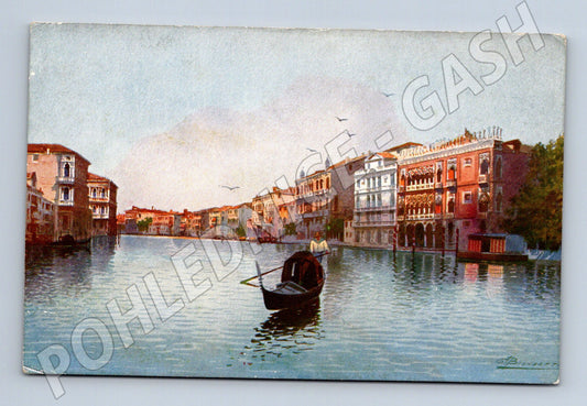 Pohlednice Benátky – Canal Grande, Ca’ d’Oro, gondola (M15495)
