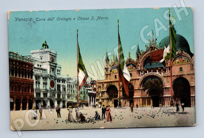 Pohlednice Benátky – Piazza San Marco, historická (M15502)