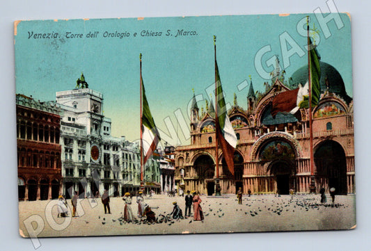 Pohlednice Benátky – Piazza San Marco, historická (M15502)