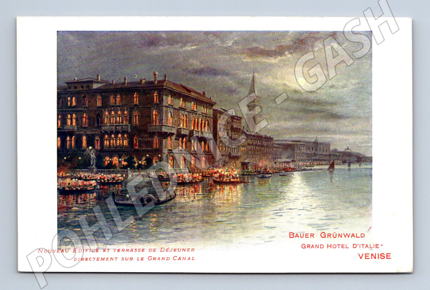 Pohlednice Benátky – Grand Canal, Hotel Bauer Grünwald (M15503)