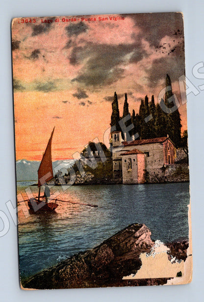 Pohlednice Lago di Garda – Punta San Vigilio, 1913 (M15504)