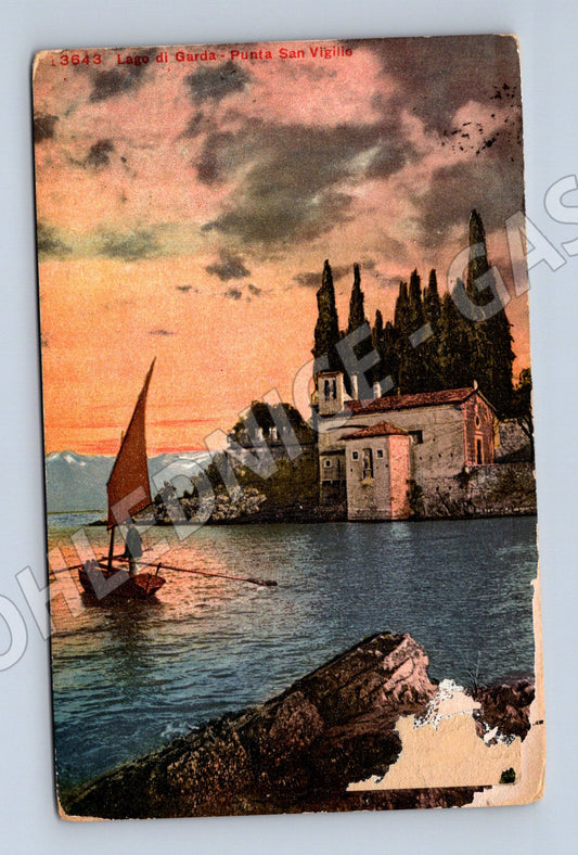 Pohlednice Lago di Garda – Punta San Vigilio, 1913 (M15504)