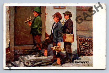 Pohlednice Josef Strnad velikonoční motiv 1950 (M1551)