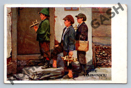 Pohlednice Josef Strnad velikonoční motiv 1950 (M1551)