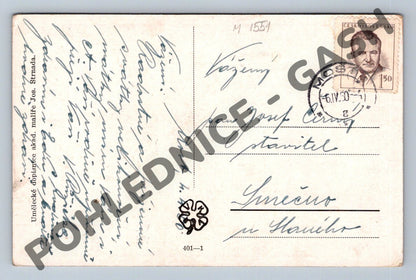 Pohlednice Josef Strnad velikonoční motiv 1950 (M1551)