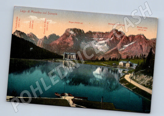 Pohlednice Lago di Misurina – Sorapis, Dolomity (M15513)