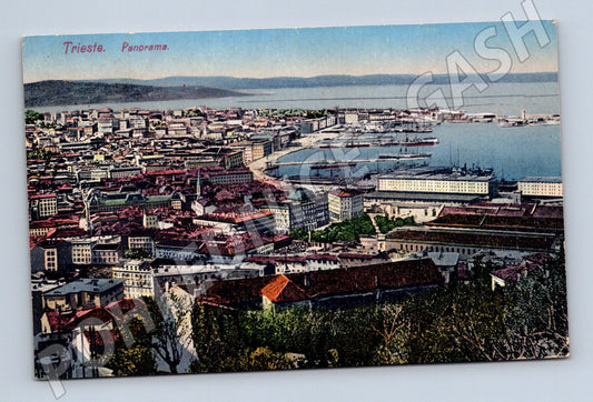 Pohlednice Trieste – panorama, barevná, odeslaná (M15514)