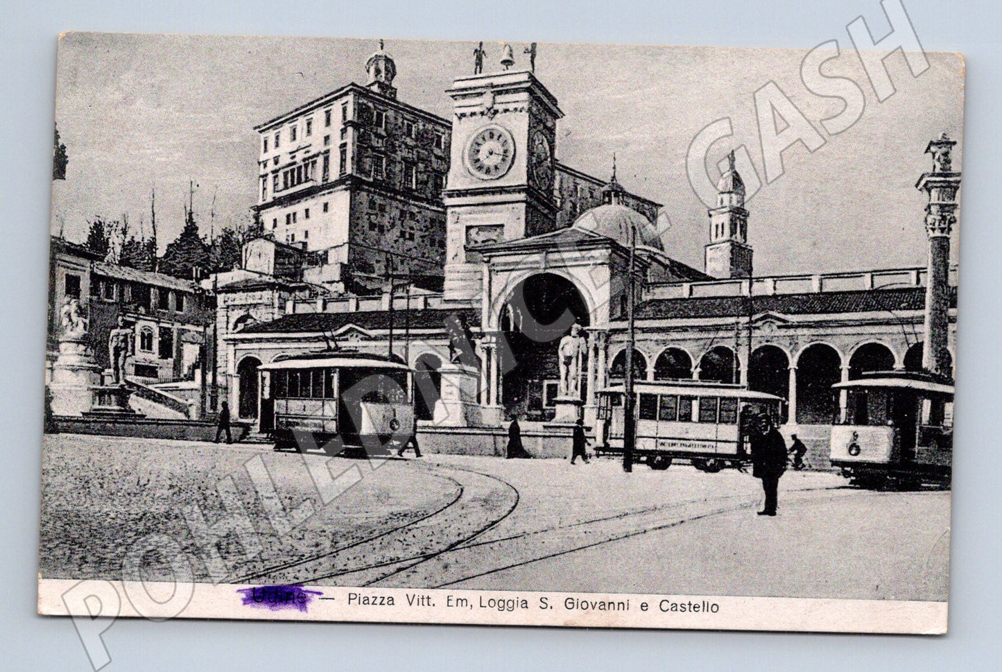 Pohlednice tramvaj na Piazza Vittorio Emanuele, 1918 (M15525)