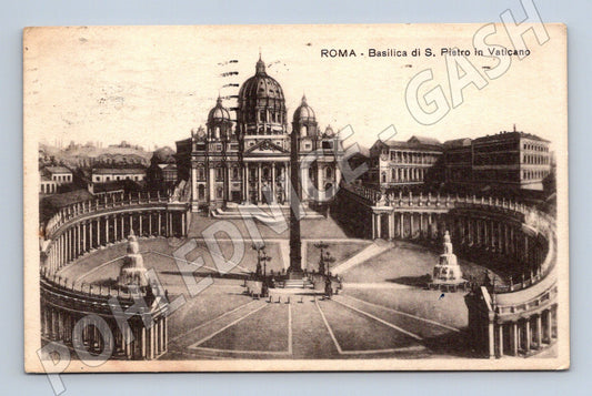 Pohlednice Řím/Vatikán – bazilika sv. Petra, 1923 (M15532)