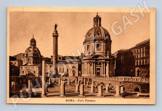 Pohlednice Řím – Forum Traiana, 1922, razítko+známka (M15533)
