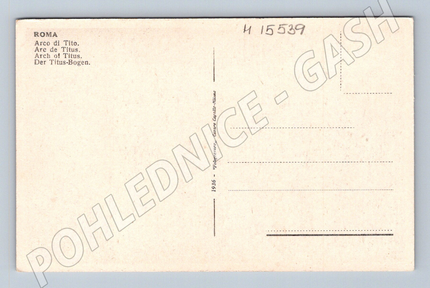 Pohlednice Řím – Titův oblouk / Arco di Tito (M15539)