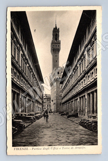 Pohlednice Firenze – Portico Uffizi & Torre Arnolfo, 1935 (M15543)