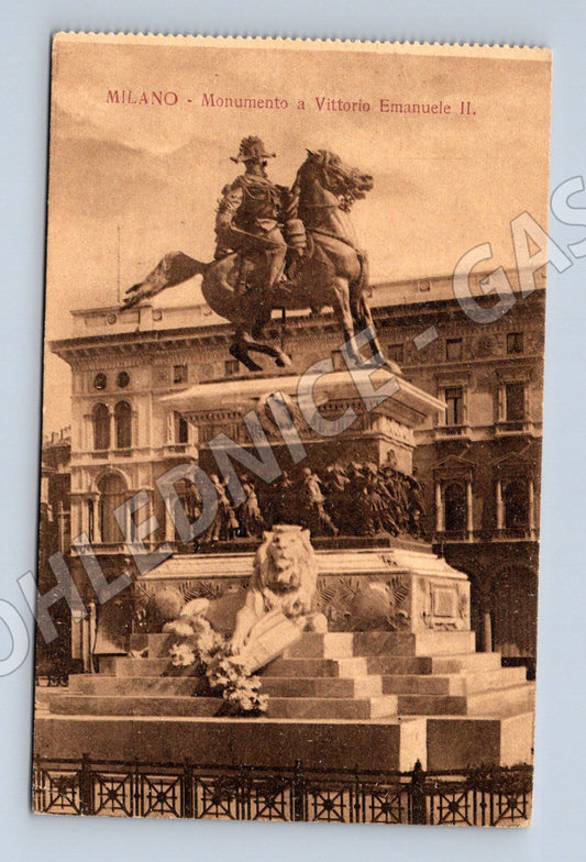 Pohlednice Milano – Vittorio Emanuele II., jezdecká socha (M15544)