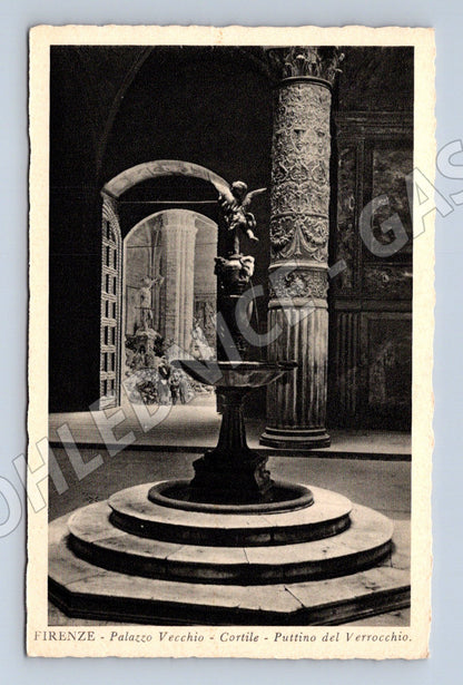 Pohlednice Firenze – nádvoří Palazzo Vecchio, Putto, 1935 (M15547)