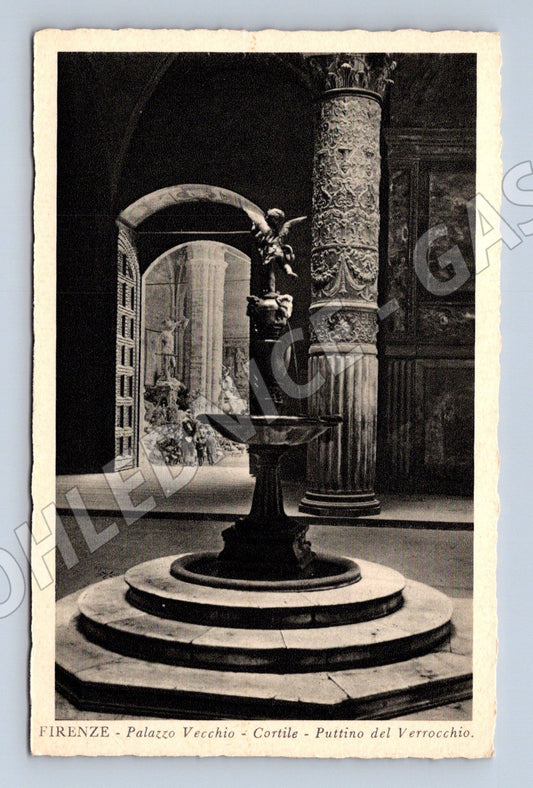 Pohlednice Firenze – nádvoří Palazzo Vecchio, Putto, 1935 (M15547)