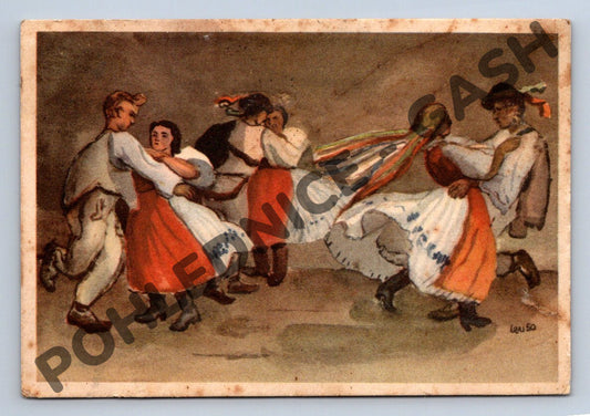 Pohlednice Folklór kroje Lev Šimák 1951 (M1555)