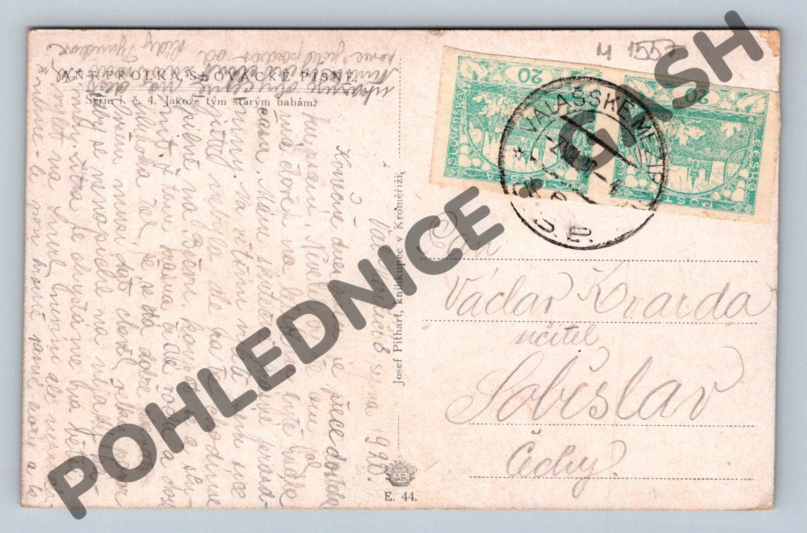 Pohlednice Český folklór kolorovaná etnografie (M1557)