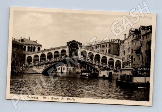 Pohlednice Venezia – Ponte di Rialto, čb (M15572)