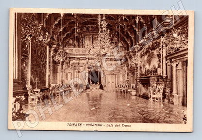 Pohlednice Trieste Miramare – Sala del Trono (M15578)
