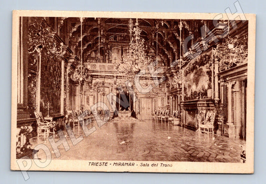 Pohlednice Trieste Miramare – Sala del Trono (M15578)