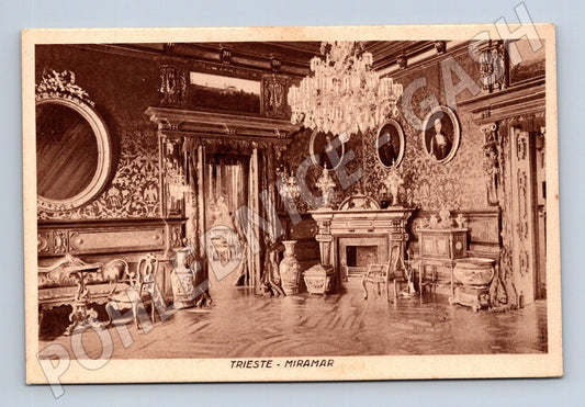 Pohlednice Trieste Miramare – historický interiér (M15579)