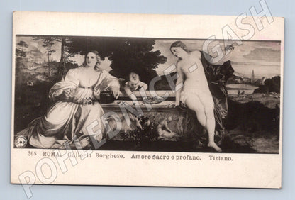 Pohlednice Tizian – Amor sacro e profano, Řím (M15589)