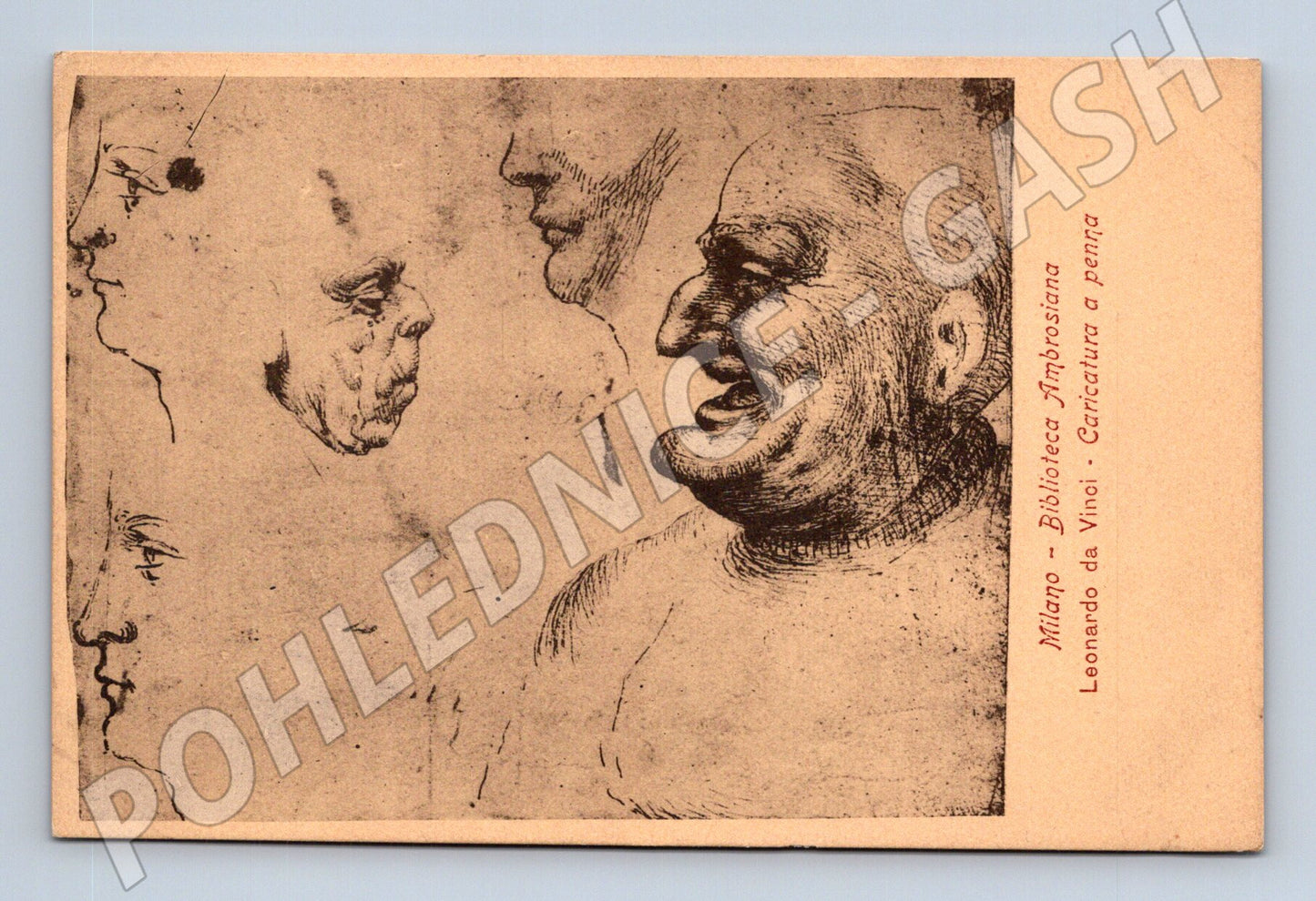 Pohlednice Leonardo – karikatury, Milano (M15590)