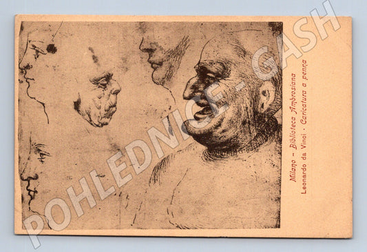 Pohlednice Leonardo – karikatury, Milano (M15590)