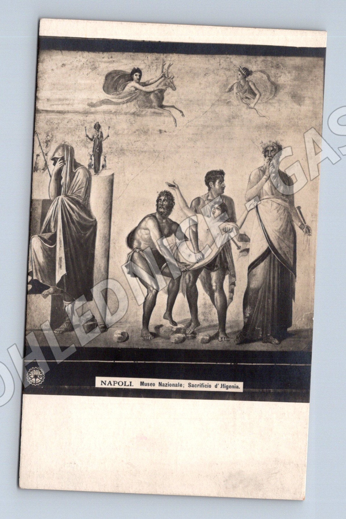 Pohlednice Neapol – freska Sacrificio d'Ifigenia (M15592)