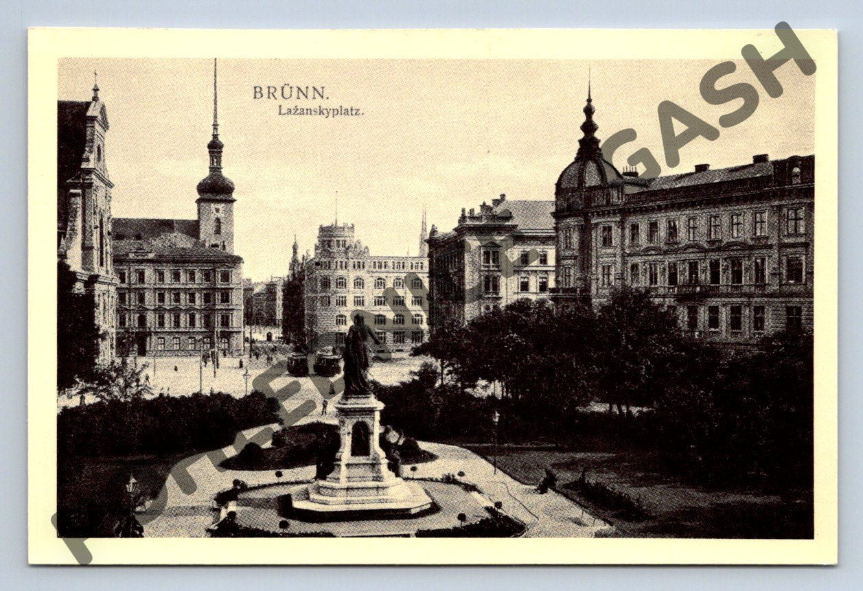 Pohlednice Brno Lažanského náměstí historická (M156)