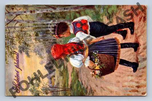 Pohlednice O Vlach folklór kroje ČSR 1928 (M1561)