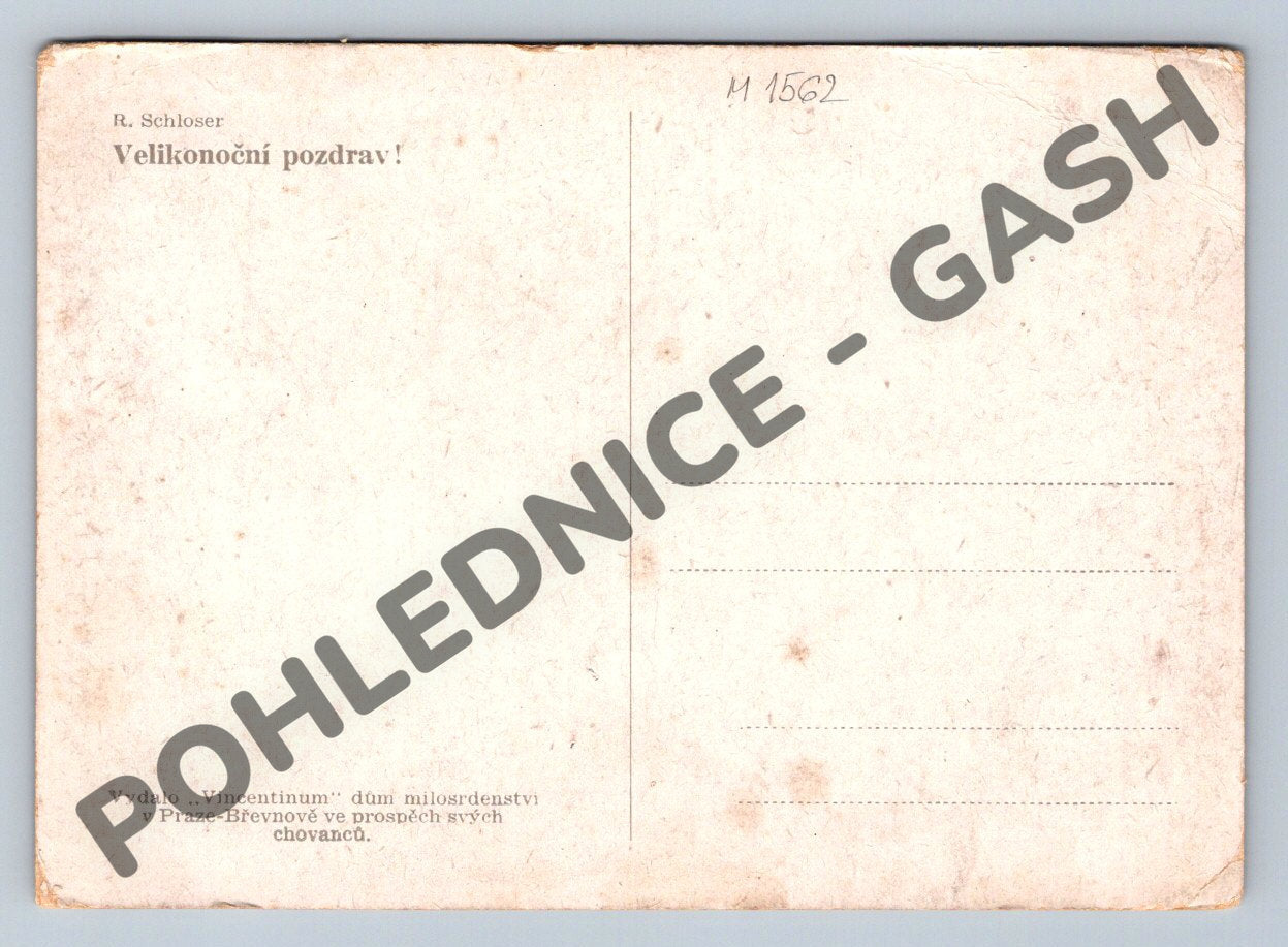 Pohlednice Žena v kroji R Schloser etnografie (M1562)
